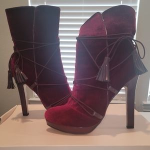 Madison by Shoe Dazzle Boot in Wine/Burgundy
